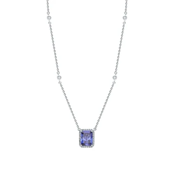 

Silver necklace with cubic zirconium sunlight sample 925