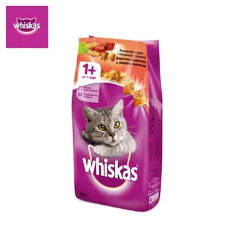 

Dry cat food Whiskas Delicious pads with gentle паштетом, Аппетитное assorted with говядиной and rabbit, 1.9кг