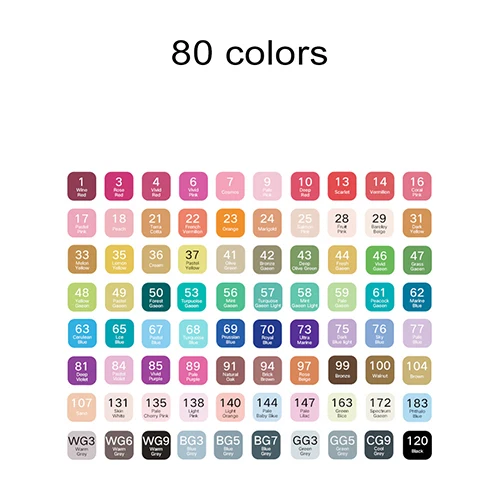 80 Colors 30 40 60 80 цветов TOUCHMARKER набор ручек двойной наконечник граффити Эскиз Маркер двойная Кисть ручка на спиртовой основе Профессиональный маркер для рисования - Цвет: 80 Colors
