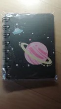 Cuaderno de bolsillo portátil para estudiantes, cuaderno pequeño A7 con tapa de bobina de Planeta de ensueño
