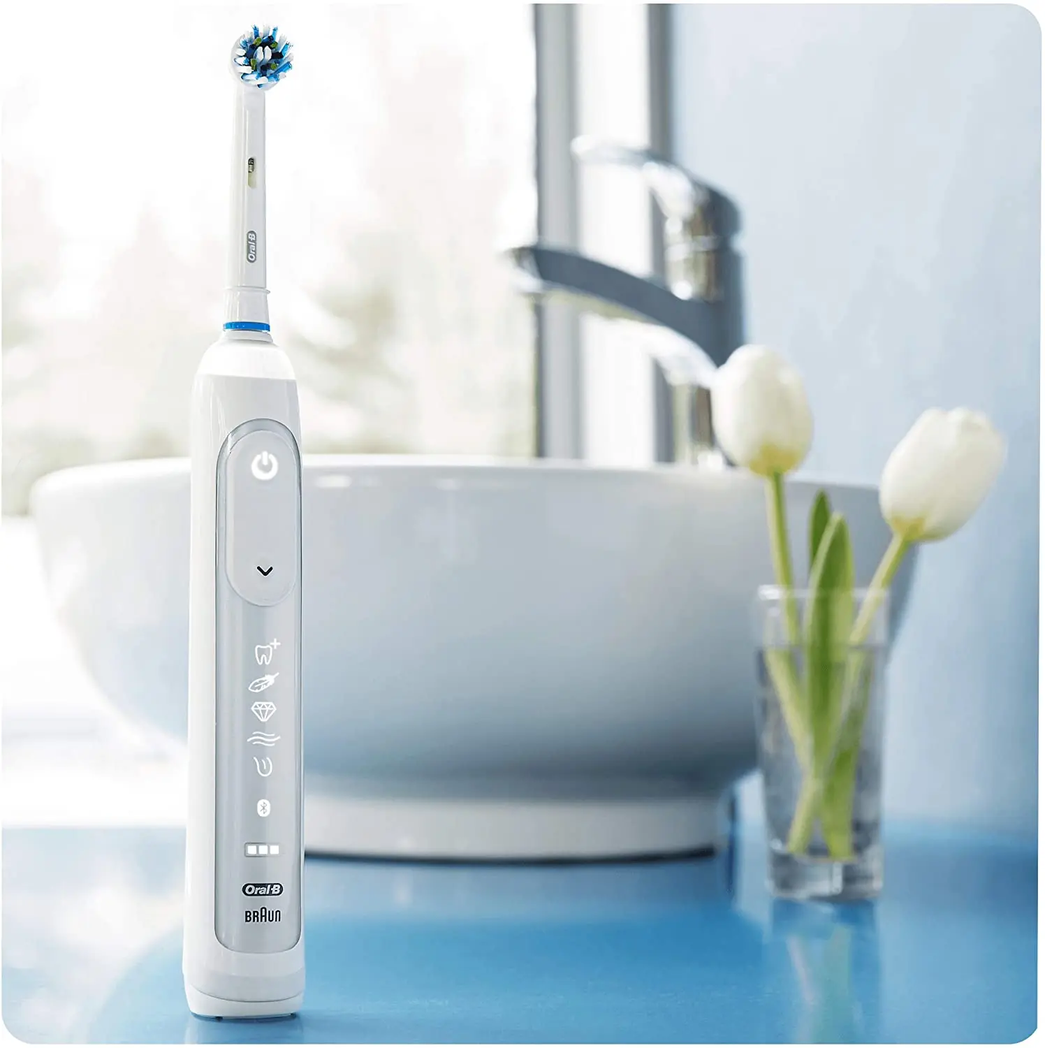Oral B Genius 9000 White Electric Toothbrush Rechargeable Braun Sensitive Cleaning Men Kids Women Oral B Pressure Sensor Electric Toothbrushes Aliexpress