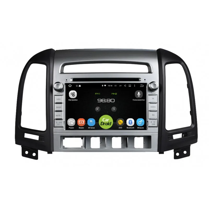 Штатная магнитола Roximo CarDroid RD-2001 для Hyundai SantaFe 2(Android 8.0)(4 кнопки)(+ Камера заднего вида в подарок