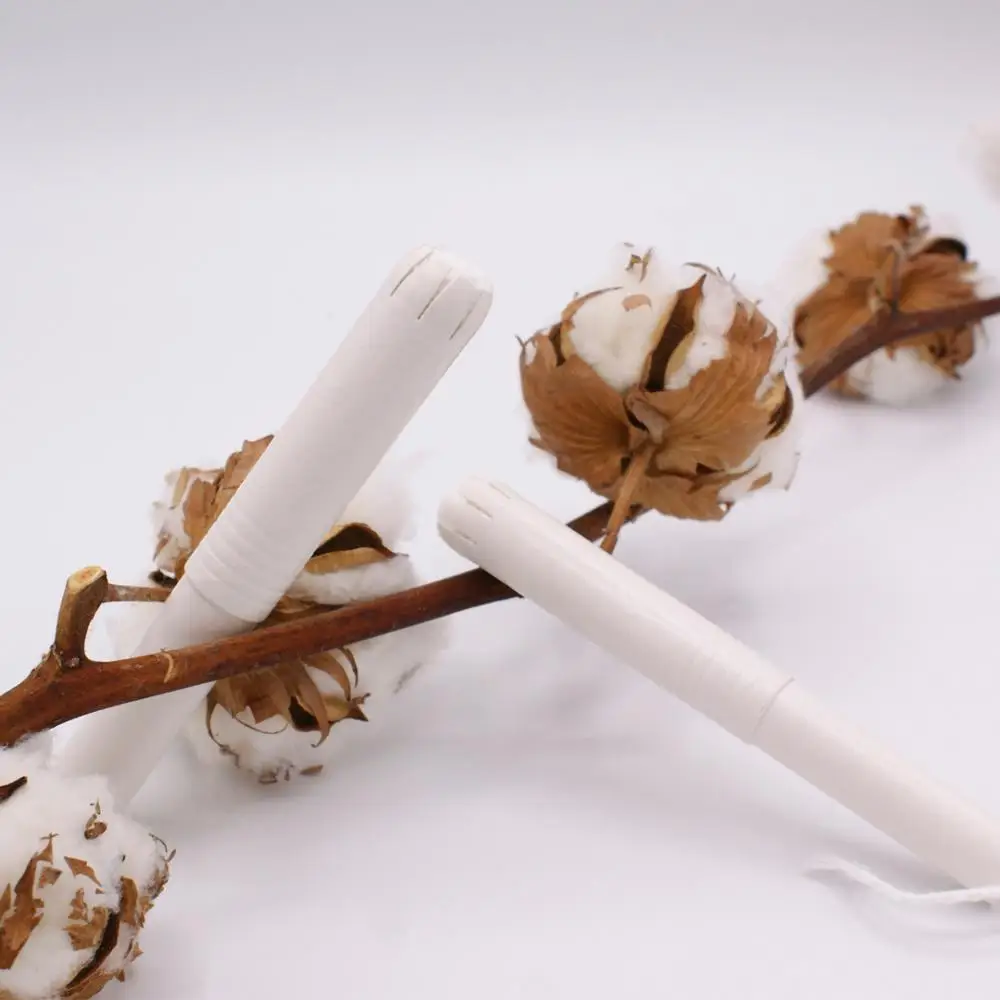 Смешанный Regular / Super Tampon органический хлопок с картонным аппликатором, без химикатов, токсинов, синтетических волокон, биоразлагаемый, экологичный