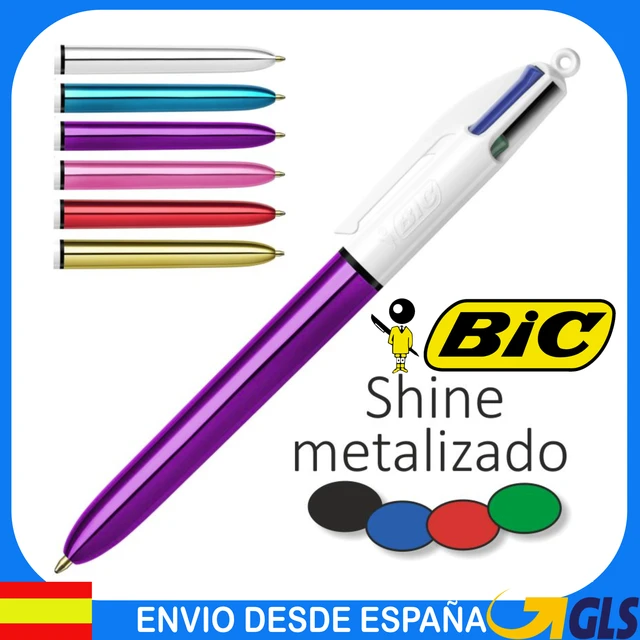 BIC 4-Color 3+1 Ball Pen and Pencil, Assorted Inks, 1 Pack