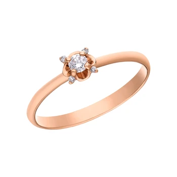 

Gold ring with diamonds sunlight sample 585