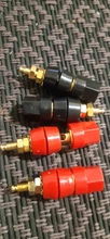 1 par (negro + rojo) de terminales Rojo Negro amplificador de conector Terminal de encuadernación conector tipo Banana para altavoz Jack adaptador de enchufe