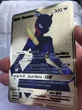 Juego de cartas de Pokémon de Metal francés para niños, colección de cartas de Pokémon de oro, Charizard, Pikachu, modelo de figura de acción, 19 estilos, nuevo