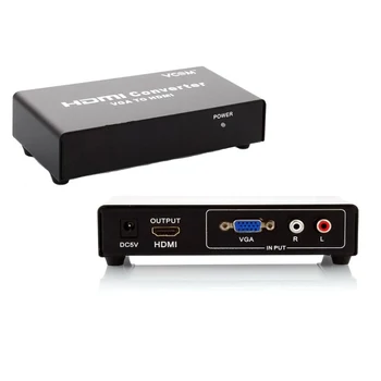 

VGA + audio converter => HDMI. Vcom [dd491]