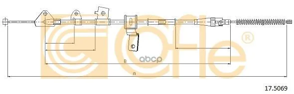 Трос Стояночного Тормоза Прав Задн Nissan Pixo All See Suz Alto 2010- Cofle арт. 17.5069