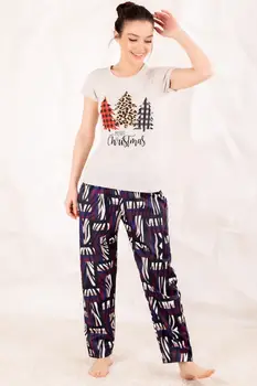 

Armonika Women Black Top Pine Ağaçli Six Wavy Sleepwear Kit ARM-20Y099065