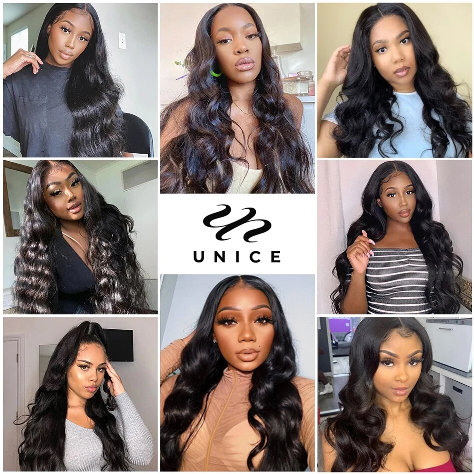 UNice Hair 30 inch Body Wave Bundles Peruvian Hair Bundles 100% Human Hair Extension Virgin Hair Weave Natural Color 1/3/4 Piece 6