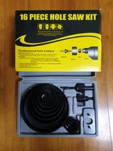 Saw-Set Drill-Bit Hole-Cutter-Set Plasterboard 19-127mm Woodworking-Hole Carbon-Steel