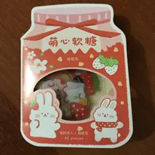 VanYi-adhesivo de papelería Kawaii, pegatinas coreanas de escritorio, dibujos animados, pegatina decorativa para uso diario, 45 Uds./PVC