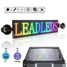 Panneau lumineux Led anti vibration pour voiture, 52CM, néon, pour pare brise, Parking temporaire, commande Mobile