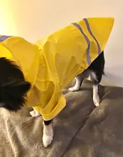 S-XL de ropa para perros chubasqueros con capucha, tira reflectante, abrigo de lluvia para perros, chaquetas impermeables, ropa transpirable para exteriores para cachorros