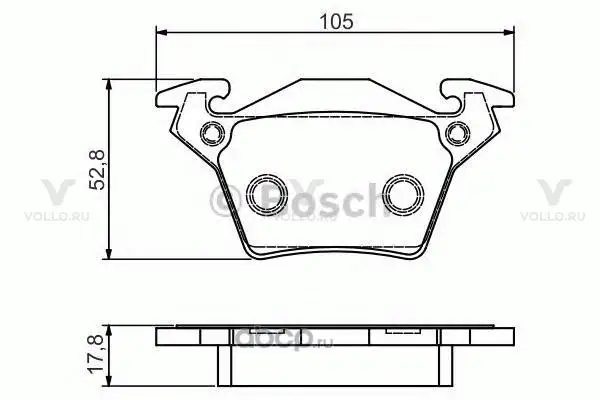 0986495074 BOSCH ДИСКОВЫЕ КОЛОДКИ ЗАДНИЕ