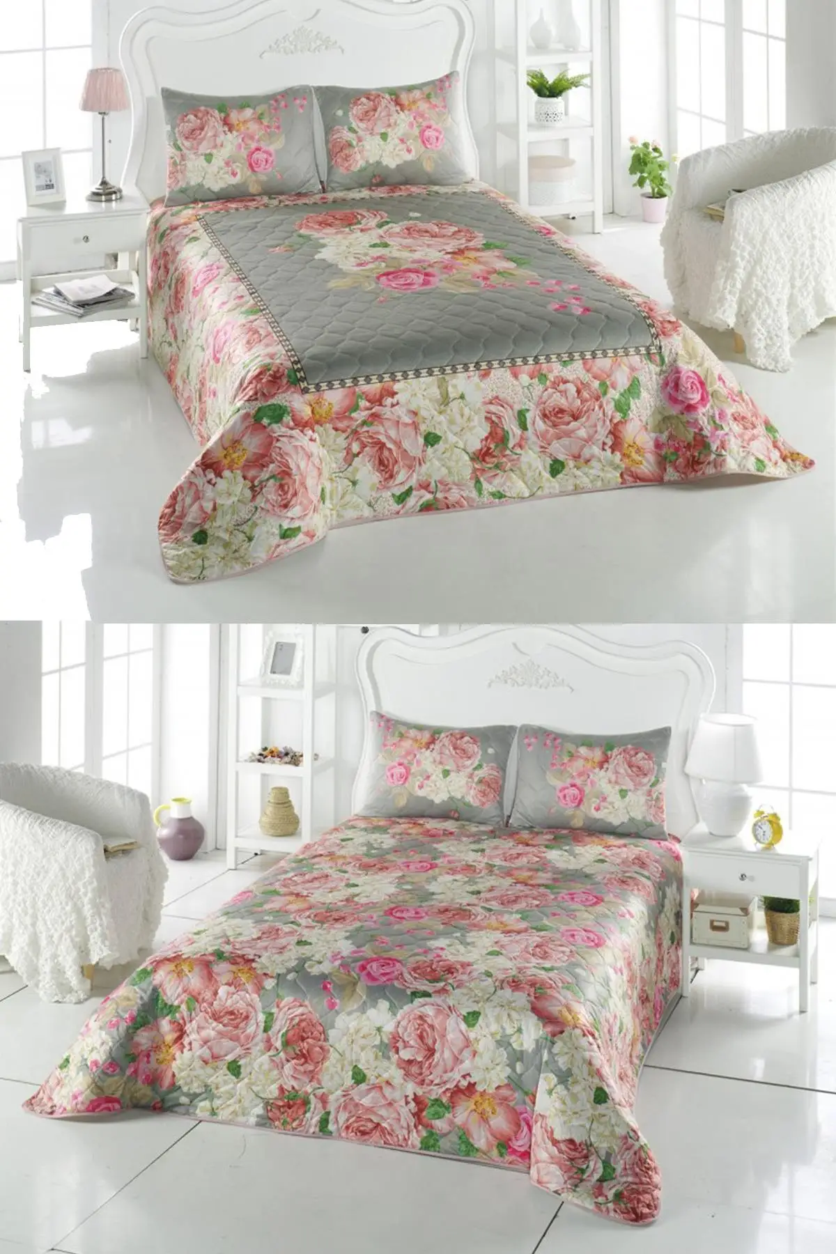 

Rose Double-Sided Bed Cover Set