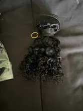 Extensiones con ondas al agua y cierre, extensiones de cabello humano brasileño rizado de 30 pulgadas con cierre, 3/4 mechones