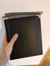 Sobres de papel con burbujas negras mate, bolsa de correo acolchada, para mensajería con espuma de autosellado, impermeables, 5 tamaños disponibles, negro, 100 unidades