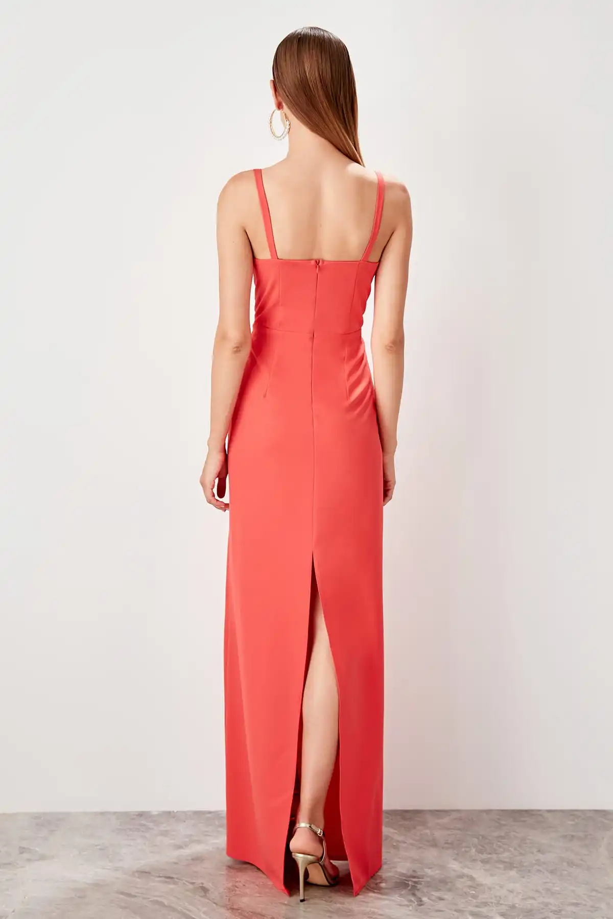Trendyol вечернее платье с воротником TPRSS19AE0005