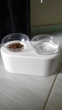 Dog-Bowls Stand Raised-Feeder-Container Water-Bowl-Product Pets-Food-Storage White 