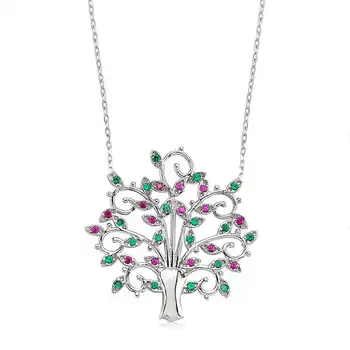 

925 sterling Silver Life Tree Women 'S Necklace