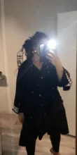 Coat Hoodie Streetwear Black Trench Female Long-Print XITAO Plus-Size Women Spliced Casual