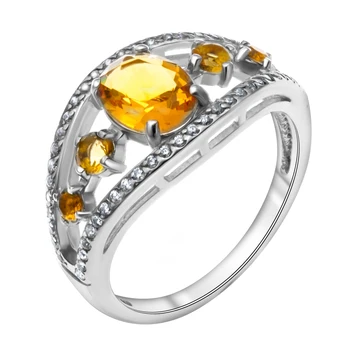 

Silver ring with cubic zirconia