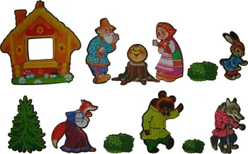 

Fairy tale on magnets "KOLOBOK" large theater,