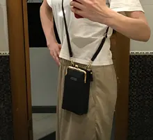 Moda novedosa pequeña bandolera las mujeres Mini de cuero mate de bandolera de hombro embrague Bolsas damas teléfono bolso de
