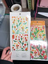 Mr. Paper-pegatinas de hoja lisa, 8 diseños, 1 unidad/bolsa, estilo Ins, Serie de lenguaje de flores, cuentas de mano creativas, Material de decoración DIY