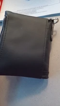 Billetera de cuero genuino para hombre, cartera con grabado gratis 100%, monedero pequeño, mini portatarjetas con cadena, portafolio de bolsillo para hombre