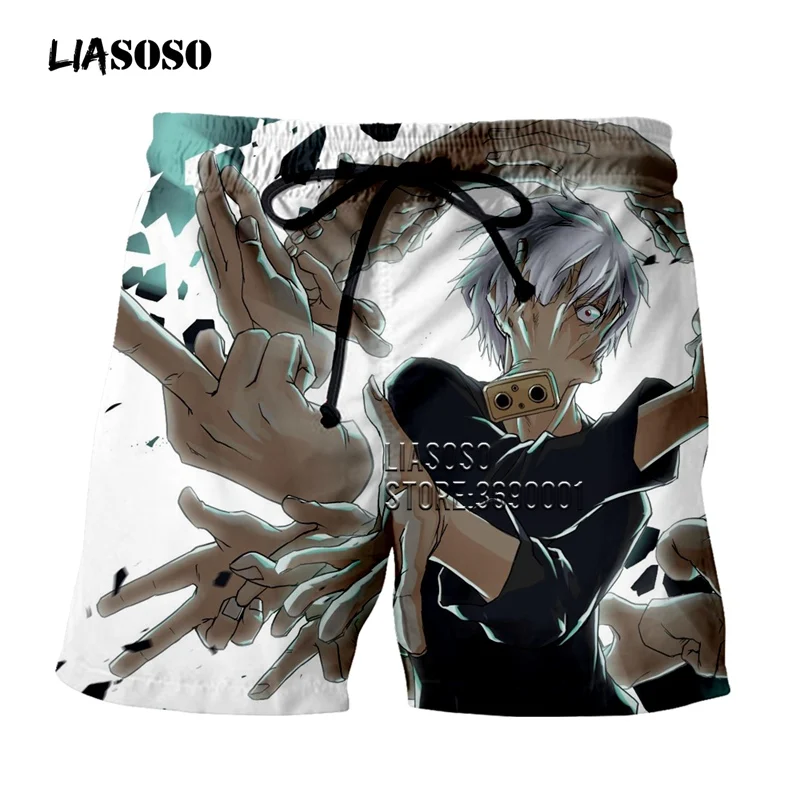 LIASOSO, шорты с 3D принтом, аниме, мой герой, academic, Midoriya Izuku, повседневные летние шорты, пляжные шорты для мужчин, G3137
