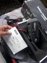 Topdon-cargador de batería de coche T1200, 6V, 12V, automático, ácido de plomo, cargador de batería de litio para coche y motocicleta, hasta 80Ah