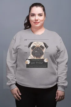 

Angemiel Wear Bad Puggy Gray Female Sweatshirt