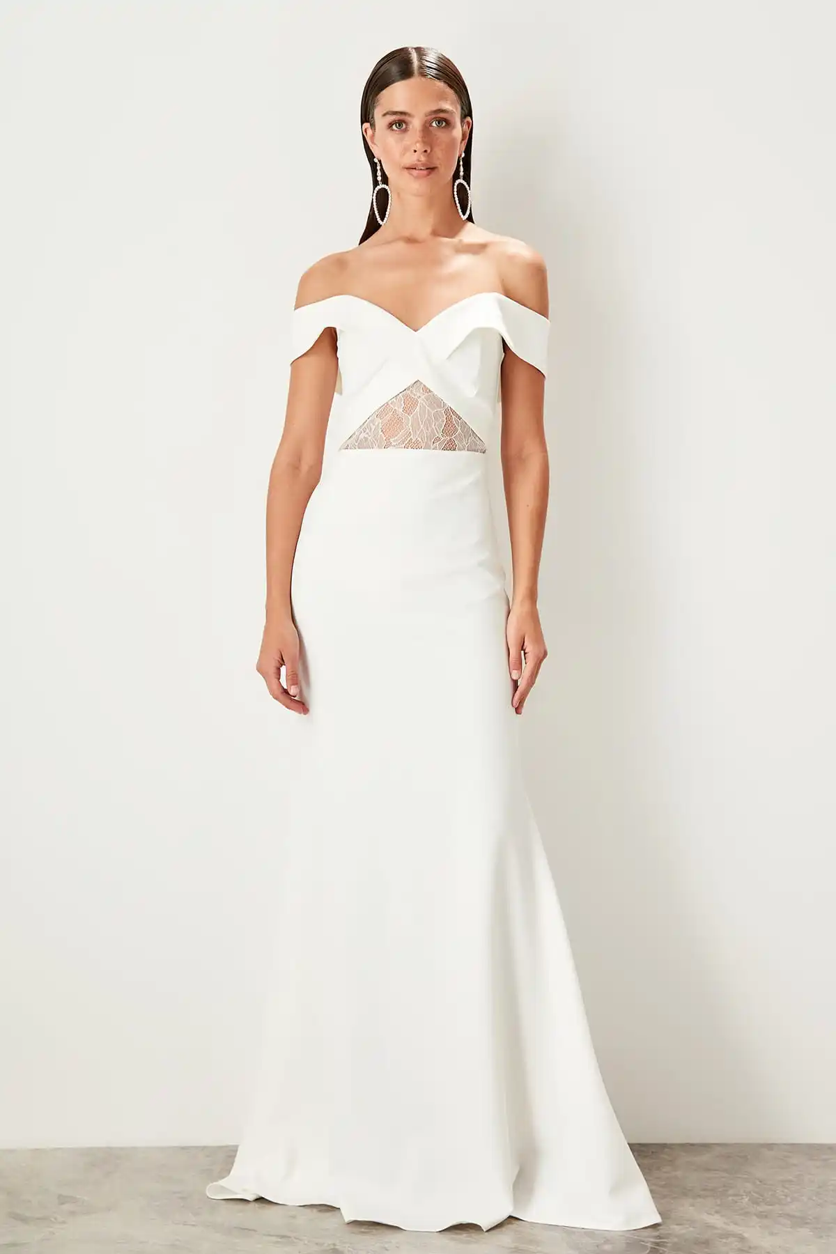 Trendyol Carmen Collar Evening Dress TPRSS19FZ0276
