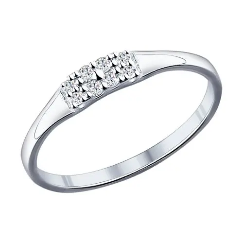 Silver ring with cubic zirconia 2 4 10 No. 94011714 |