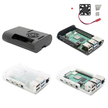 

Raspberry Pi 4 Model B Black/Transparent ABS Case Enclosure Box with Cooling Fan