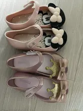 2021 de los niños zapatos de gelatina Mini Melissa nueva PVC suave zapatos de princesa arco ratón zapatos color caramelo Niño Zapatos de playa MN045