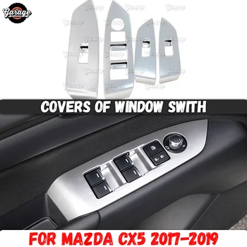

Covers of window swith case for Mazda CX-5 2017-2019 ABS plastic molding 1 set / 4 pcs decoration car styling
