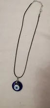 Collar con colgante de ojo malvado para mujer, gargantilla de 25MM, 30MM, 35MM, azul turco, ojo de cristal, cuerda de cuero, regalo de joyería