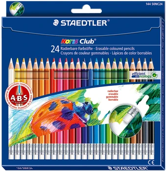 

Set of colored pencils Staedtler Noris erasable, with eraser, 24 colors