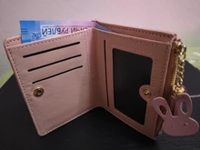 Billetera corta con cremallera para mujer, monedero con paneles a la moda, tarjetero de cuero