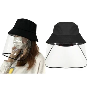 

Transparent Protective Hat Anti-saliva Anti-fog Cap Isolation Removable Mask Cover Face