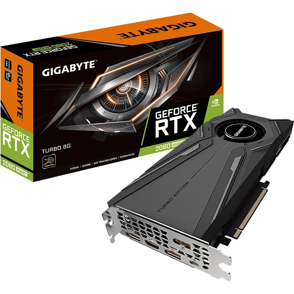 Видеокарта Gigabyte nVidia GeForce RTX 2080 Super 1815MHz 8192MB 15500MHz 256 bit RTL [GV-N208STURBO-8GC]