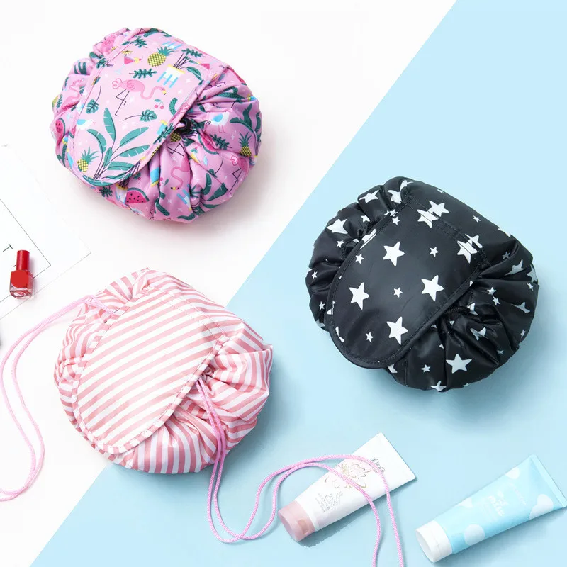 

New Color Women Drawstring Travel Cosmetic Bag Makeup Organizer Bag Cosmetic Storage Bag Case Storage Pouch Toiletry Beauty Kit