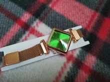 Conjunto de relojes de pulsera magnéticos para mujer, pulsera cuadrada de lujo de cuarzo, reloj de vestir femenino