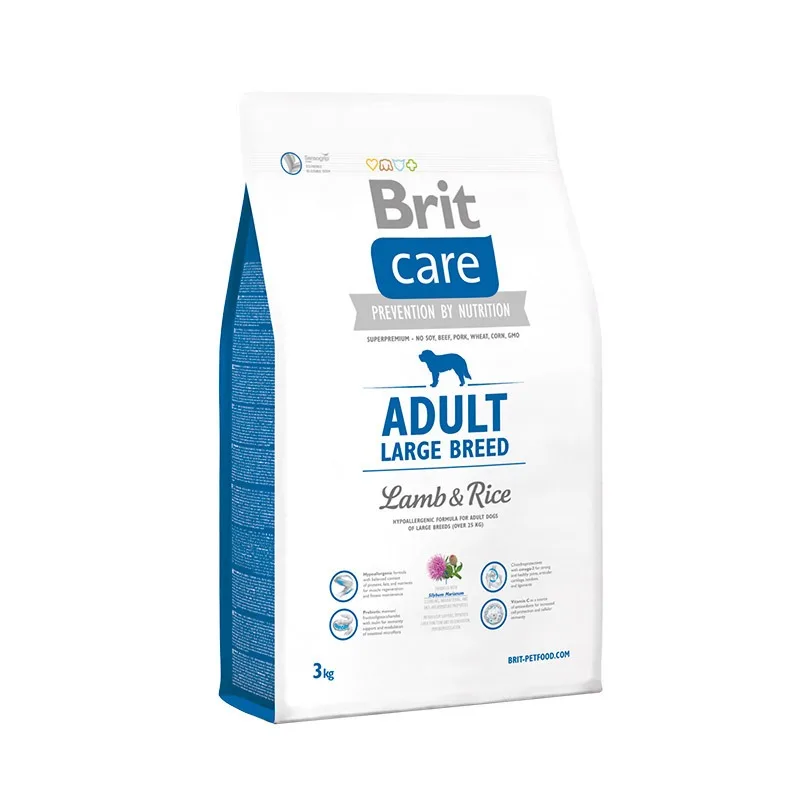 Корм Brit Care Adult Large Breed Lamb & Rice для взрослых собак крупных пород Ягненок и рис 3