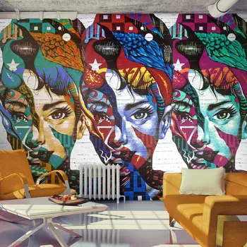

Wall mural-Colorful Faces - 200x140 cm