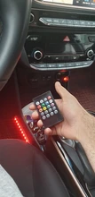 Tira de luces LED RGB con control remoto por voz para coche, diseño Interior, decorativa, Ambiental dinámico